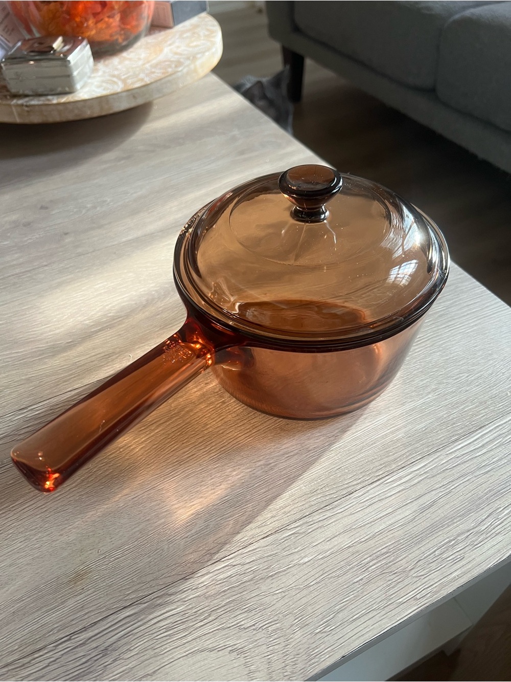 Vintage Vision Corning Ware 1L sauce pot with Pyrex Lid
